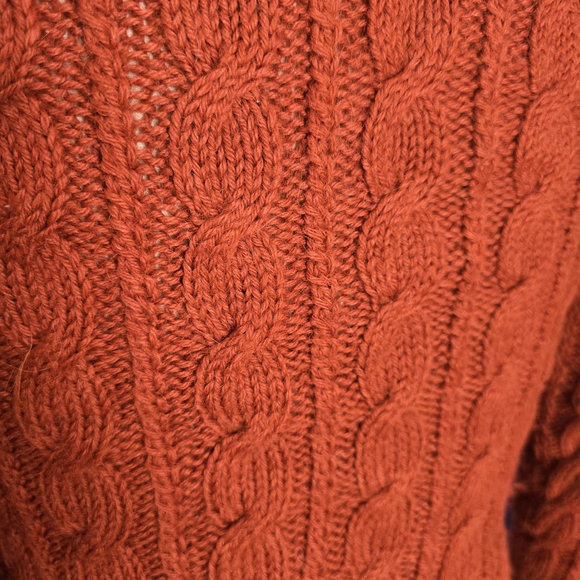 1930s Vintage Hand Made Cable Knit Sweater, XS - Picture 5 of 9